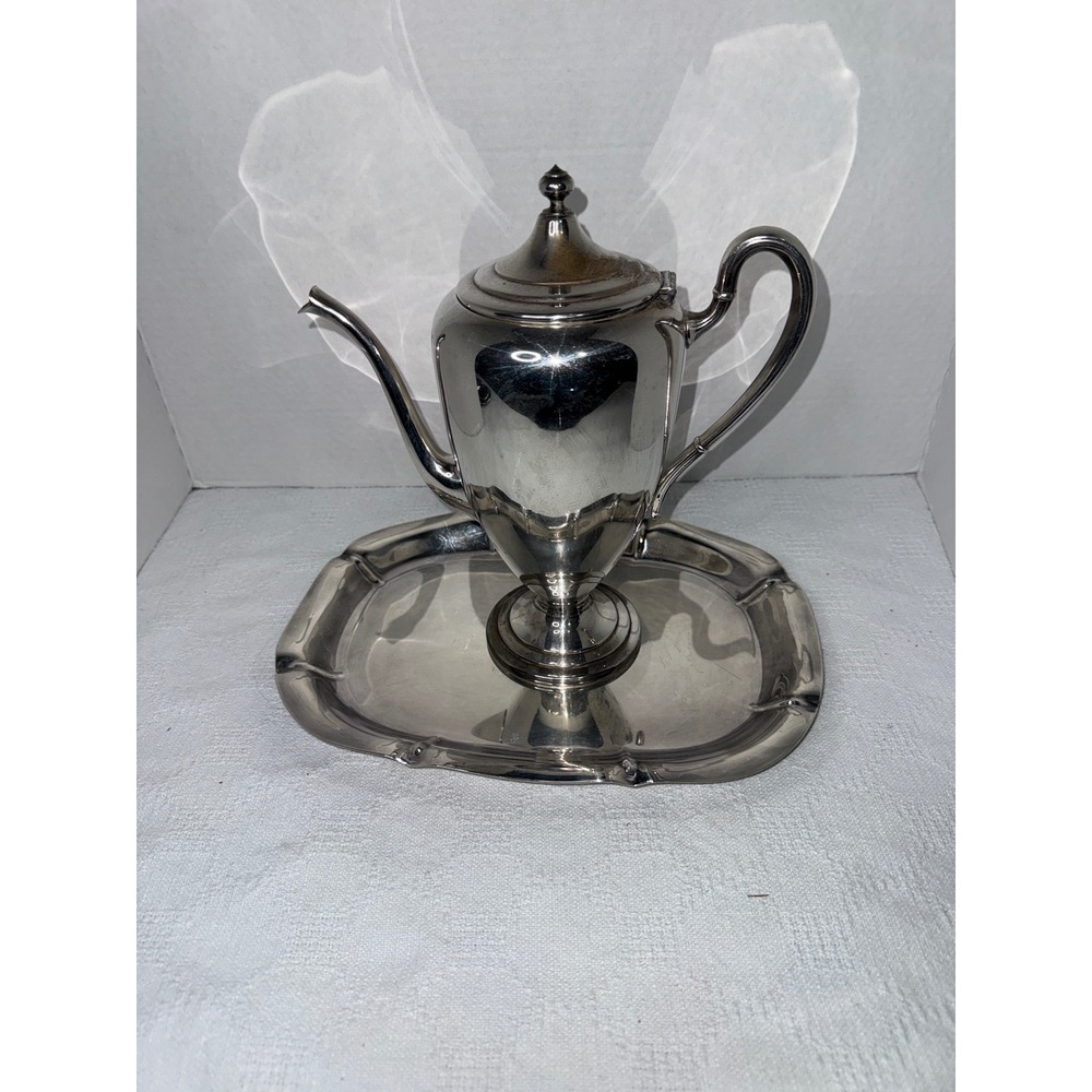 Reed & Barton Salem 1604 Silverplate Tray F B Rodgers SIL/COP Cofee Pot Vintage